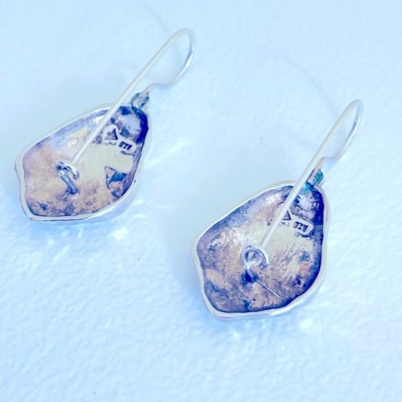 Silpada 925 Sterling Silver Nugget French Wire Earrings W1448, Dangling - Picture 4 of 6